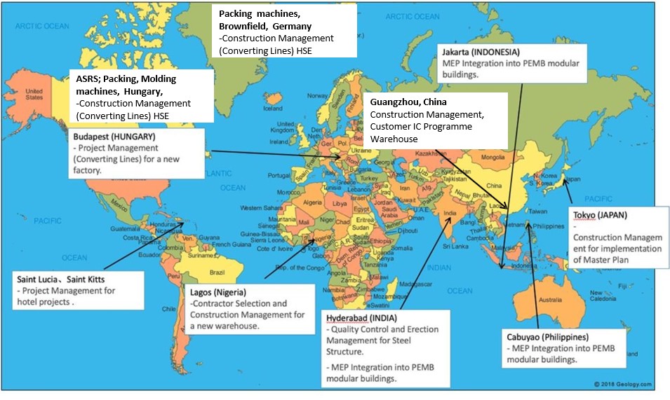 SD Projects Global Locations footprints